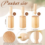 Juexica 3 Pcs Cup Pottery Molds 2.5'', 2.8'', 3.1'' with 12 Pcs Mug Handle Forms Shaping Tool Wood Slump Press 3 Sizes Clay Molds for DIY Cup Mug Art Making