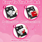 FUNNYB&G Foil Art Craft for Kids - Valentine's Day Crafts Gift 2026 Party Favors Classroom Gift Exchange Art Supplies Creative Birthday Travel Toys for Girls Boys 4 5 6 7 8 9 Years Old(Valentine's)