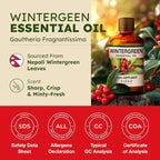 KUKKA Wintergreen Essential Oils - 3.40 Fl Oz - for Hair, Skin, Diffuser, Aromatherapy & DIY Soap Making Scent