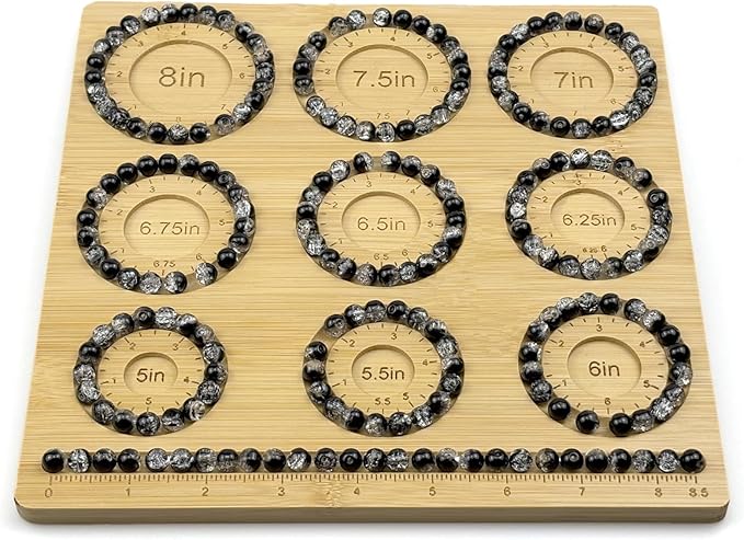 Petoysoso Bead Boards for Jewelry Making, Bamboo Beading Board for Jewelry Bracelet Making, Bracelet Bead Board, Bracelet Bead Board for Bracelet, Jewelry Making Supplies,Bracelet Tray 5"- 8"