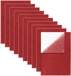 10 Pack Self Adhesive Felt Sheets - Red Felt Fabric with Adhesive Backing - Peel and Stick Felt Sheet for Arts Crafts DIY and Decorations - A4 Size(8" x 12")