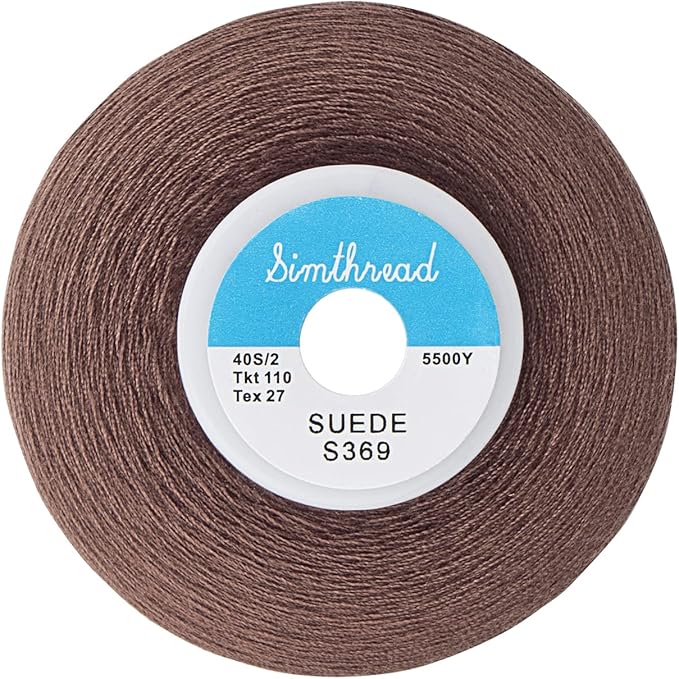 Simthread All Purpose Sewing Thread from 100% Spun Polyester for Serger, Overlock, Merrow, Quilting Sewing 4 Big Cones of 5000M (5500 Yards) Each - 40S/2 Suede