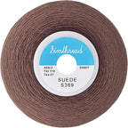 Simthread All Purpose Sewing Thread from 100% Spun Polyester for Serger, Overlock, Merrow, Quilting Sewing 4 Big Cones of 5000M (5500 Yards) Each - 40S/2 Suede