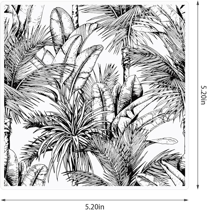 Trees Background Clear Stamps for Card Making and Journaling, Rainforest Leaves Silicone Stamps Plants Trees Rubber Stamps for Scrapbooking DIY Cards Album Crafts Supplies