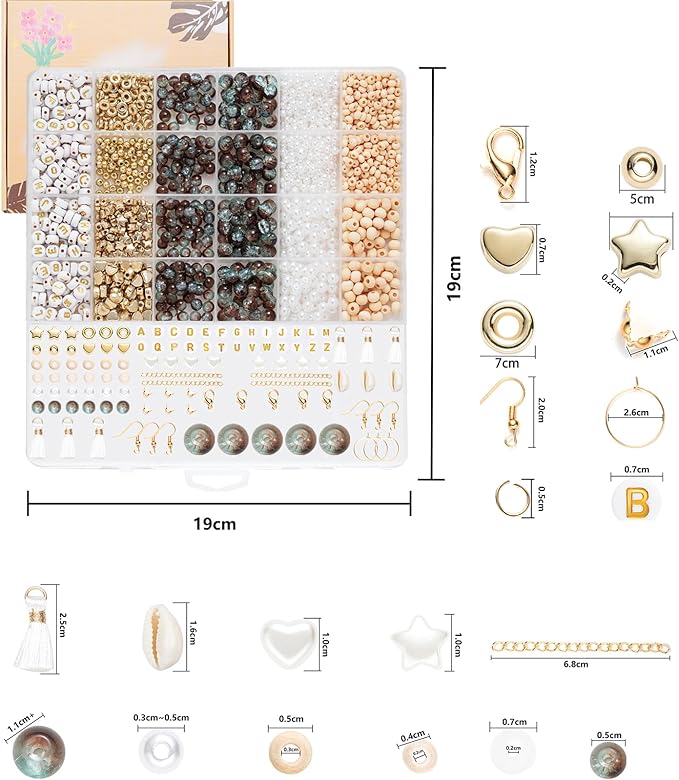 Xylise 6mm/8mm Crackle Glass Beads Bracelet Making Kit Crystal Glass Beads Jewelry Making Kit, Friendship Bracelet kit for DIY Crafts Gifts