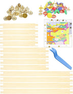 12-Piece of Wooden Canvas Stretcher Bars - 3 Sizes for Seamless Needlepoint Creations, with Tacks, Serving as Prime Stretcher Bars for Needlework Projects, Embroidery Stitch Frame Set(6,8,10 Inch)