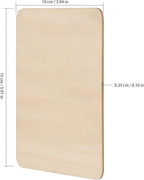 100 Pack 6 x 4 Inch Unfinished Wood Cutouts for Crafts, Natural Wood Rectangle Blank Pieces Wooden Tags Slices for Painting, DIY Craft, Decoration