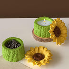 Sunflower Box Cylinder Candle & Resin Mold - Resin Casting Silicone Molds for Home Decor & Candle Making Wave Spiral Mold