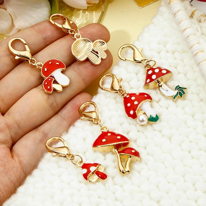 DoreenBeads Stitch Markers for Crocheting and Knitting, Alloy Enamel Crochet Gifts for Knitting Weaving Sewing Accessories Quilting Jewelry Making