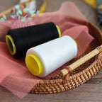 Black & White Sewing Thread, 8PCS 40S/2 3000 Yard Spool Serger Thread, All Purpose Polyester Thread Serger Thread Cones