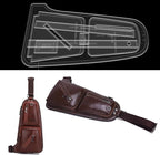 RIVEENY Sling Bag Acrylic Template,Leather Pattern Acrylic Leather Templates for Capacity Crossbody Backpack Casual Motorcycle Chest Bag (AAB-534)