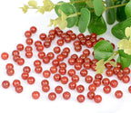 4mm 200pcs Natural Stone Round Beads Carnelian Genuine Stone Beading Loose Gemstone DIY Charm Smooth Beads for Bracelets Necklaces Earrings Hole Size 1mm (Carnelian 4mm)