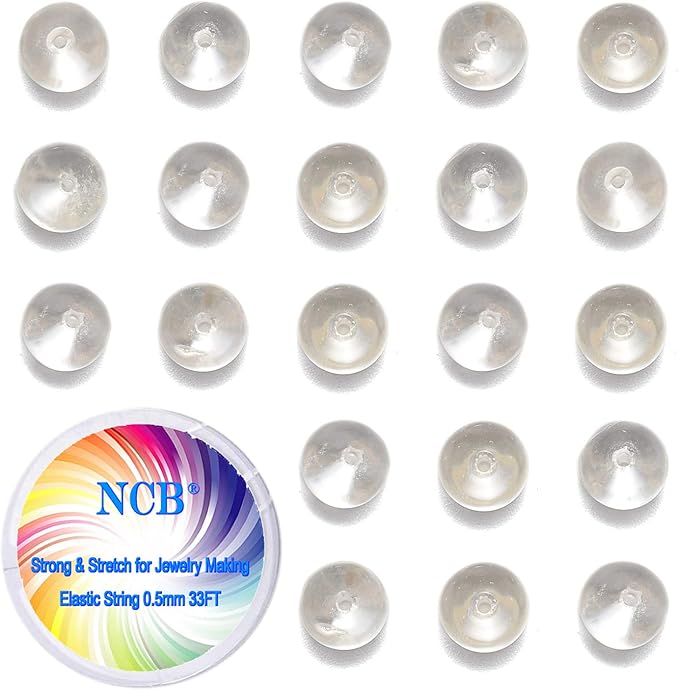 200PCS 8mm Genuine Clear Quartz Crystals Round Gemstone Beads Jewelry Making Loose Beads (Clear Quartz Crystals, 8mm 200Beads)