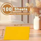 100 Sheets Yellow Cardstock 8.5 x 11 Scrapbooking Paper, 200gsm/75lb Heavyweight Printer Paper Card Stock for DIY Card Making, School, Wedding Invitations, Party Decoration, Certificates