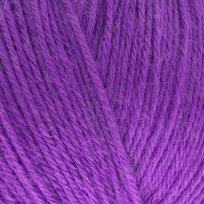 Estako Happy Wool (6 Skeins Pack) 40% Merino Wool 20% Cashmere Type Polyamide 40% Acyrlic Fingering Weight Soft Knitting and Crochet Yarn (6 x 1.76 oz) (6 x 191 yds) (8015 - Violet)