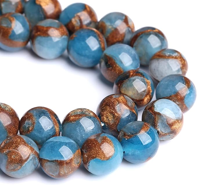 160PCS 4MM Lake Blue Cloisonne Craft Spacer Loose Beads for Jewelry Making DIY Bracelet