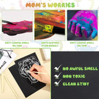 Gersoniel Scratch Paper Art Set Adults Scratchboard Craft Kits 7.2 x 5 Inch Black Scratch Off Paper Scratchboard Pad Art Supplies with Wooden Stylus for DIY Birthday Party Gift Supplies(60 Pieces)