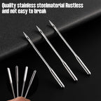 100 Pcs Size 100/16 Universal Leather&Jeans Sewing Machine Needles, Heavy Duty Machine Needles for Thickened Fabrics, Compatible with Home Sewing Machine
