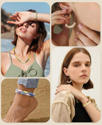 ClaBead 6300 Pcs Clay Beads Bracelet Making Kit for Adults, 24 Colors 6mm Clay Beads for Bracelets Making, Jewelry Making Kits with Letter Beads for Girls 13-15, Friendship Bracelet Kit for Women