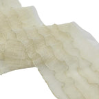 1 Yards Light Yellow Pleated Lace Chiffon Fabric Elastic Lace Trim for Wedding Bridal Dress Decoration DIY Sewing Clothing Decoration, 6 Inch