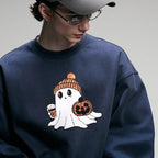 Halloween Ghost Iron on Patches Pumpkin Chenille Embroidery Sew on Stickers Applique for DIY Crafts T Shirt Clothing Jackets Backpacks Jeans Party Decorations Accessories
