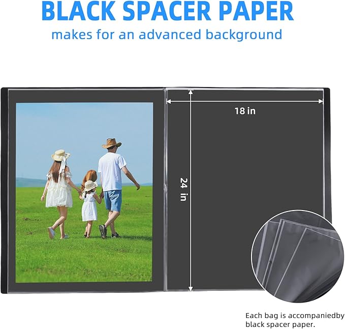 Large 18"x24" Art Portfolio Heavy Duty Binder with Plastic Sleeves, Portfolio Folder with 30 Clear Sheet Protectors, Display 60 Pages, Poster Binder，Diamond Painting and Puzzle Storage Book