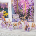 TIAMECH Violet Garden PET Stickers - 80 Pcs Vine Fairy Scenery Courtyard Violet Girl Design, Waterproof Sticker for Journaling & Scrapbooking, Junk Journal Supplies, Ephemera & DIY Crafts