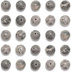 NCB 200pcs 6mm Landscape(Map Japser) Loose Beads for Jewelry Making Natural Semi Precious Beads Round Smooth Gemstones Spacer Beads Charms for Necklaces Bracelets (Landscape(Map Japser), 6mm 200Beads)