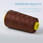 Brown Serger Thread All-Purpose Thread for Sewing, Polyester, 4 Cones of 3000 Yards Each Spool for Sewing Machine