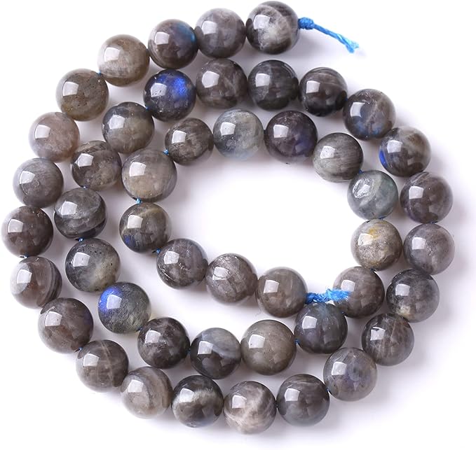 10MM 36PCS AAA Natural Labradorite Gemstone Beads for Jewelry Making Crystal Energy Stone Healing Power DIY Bracelet Necklace 15"
