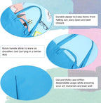 Abbylike 48 x 36 Inch Art Portfolio Bag Large Size Art Supply Bag with Nylon Shoulder Waterproof Poster Board Painting Drawing Sketch Storage Carrying Case for Christmas Artwork Gift(Blue,1 Pcs)