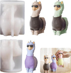Alpaca Mold - Resin Casting & Candle Making Molds - Silicone 3D Animal Molds for Home Decor