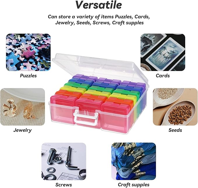 Plastic Storage Box Arts & Crafts Storage Boxes & Organizers With Large Storage Box Small Rectangular Plastic Container For Craft Storage (18 Pack Small -Color)