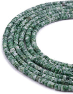 Natural African Jade Spacer Beads Caps Loose Semi Gemstone for Beading Jewelry Making 4mmx2mm 38cm