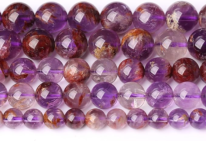 4MM 86PCS Natural Gemstone Purple Ghost Crystal Stone Beads for Jewelry Making DIY Bracelet