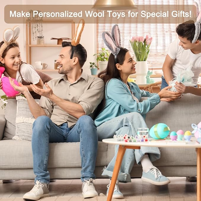 uxcell 3.53oz Wool Roving Yarn, Needle Felting Wool Fiber DIY Craft Needle Wet Felting Supplies for Blending Weaving Handcrafts, Light Ink