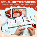 BLZEDIM 6Pcs Crochet Kit for Beginners, 2026 DIY Crochet Animal Kits with Step-by-Step Video Tutorials Beginner Knitting Kit for Adults DIY Stuffed Animals Craft Gift for Starter (Unicorn)