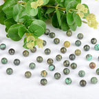 Natural Stone Beads African Turquoise Round Genuine Stone Beading Loose Gemstone Hole Size 1mm DIY Charm Smooth Beads for Bracelets Necklaces Earrings 6mm 200pcs (African Turquoise 6mm)