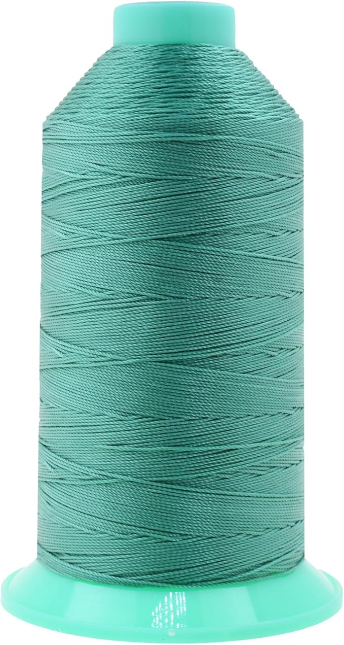 Mandala Crafts Bonded Nylon Thread Aquamarine Heavy Duty Sewing Threads - 800 YDs Size 207 630D T210 Tex 210 Thread for Leather Jeans Weaving Outdoor Marine Upholstery Threads