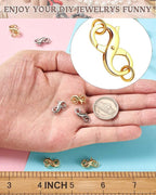 Dailyacc Double Opening Lobster Clasp 316 Stainless Steel Silver and Gold Pleted Necklace Bracelet Extender Clasps and Closures for DIY Jewelry