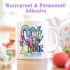 Tie Dye Permanent Vinyl Roll- 12'' x 8ft Purple Clouds Permanent Adhesive Vinyl for Mugs Decors Self Adhesive Sticker