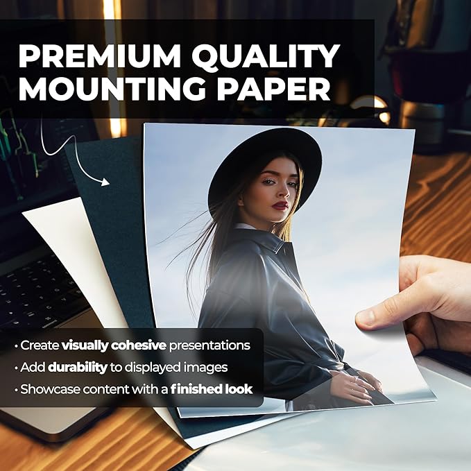 Dunwell Art Portfolio 8.5x11 Folder (Ruby), Black Mounting Paper, Portfolio Binder for Artwork, 8.5 x 11 Art Folder, 24 Pockets Display 48 Pages, Acid-Free Poly Presentation Book