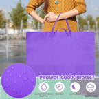 Abbylike 48 x 36 Inch Art Portfolio Bag Large Size Art Supply Bag with Nylon Shoulder Waterproof Poster Board Painting Drawing Sketch Storage Carrying Case for Christmas Artwork Gift(Purple,1 Pcs)