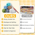 kacistech 6 Pack Christmas Crochet Kit for Beginners Adults & Kids, Animal Crochet Patterns with Video Tutorial, DIY Starter Kit Includes Yarn, Hook, Gift for Craft Lovers