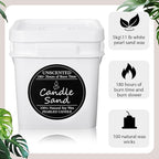 Conelist 11 lb Pearled Candle Sand DIY Candle Sand Wax with 100 Wicks Four Dye with Stirring Spoon Ice Scoop for Refillable Beaded Wax Sand All Natural Sand Candle Wax for Candle Making Family Daily