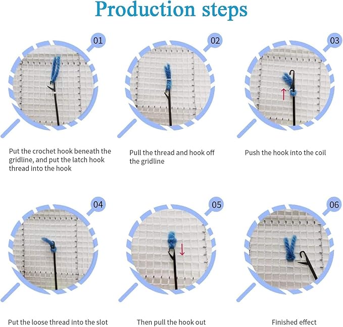 Ylkgogo Latch Hook Kits for Adults, Color Printed Canvas DIY Rug Crafts Arts Carpet for Home Decoration Festival Gift 20.5"X15" (Rose 02)