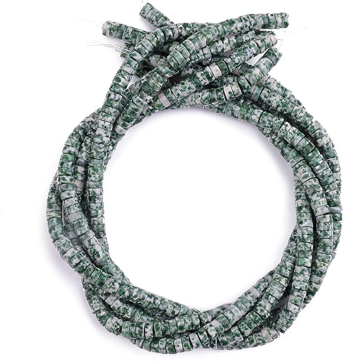 Natural African Jade Spacer Beads Caps Loose Semi Gemstone for Beading Jewelry Making 6mmx3mm 38cm