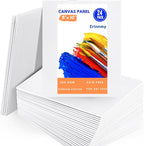 24 Pack Canvas Boards for Painting, 8x10 Inch Painting Canvas Panels, White Blank Canvases Panels, Blank Canvases for Oil Paint Watercolor Acrylic Paint Gouache and Tempera