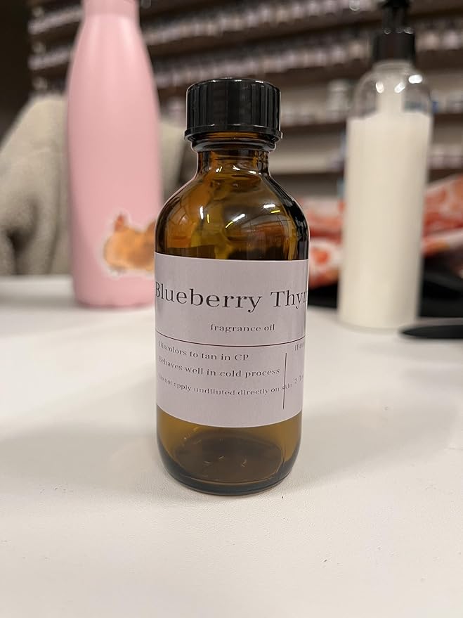 Bramble Berry Blueberry Thyme Fragrance Oil 2 oz | Sweet Herbal Scent for Soap Making, Candles, Lotion, Bath Bombs & Perfume | Skin Safe, Vegan, Paraben & Phthalate Free
