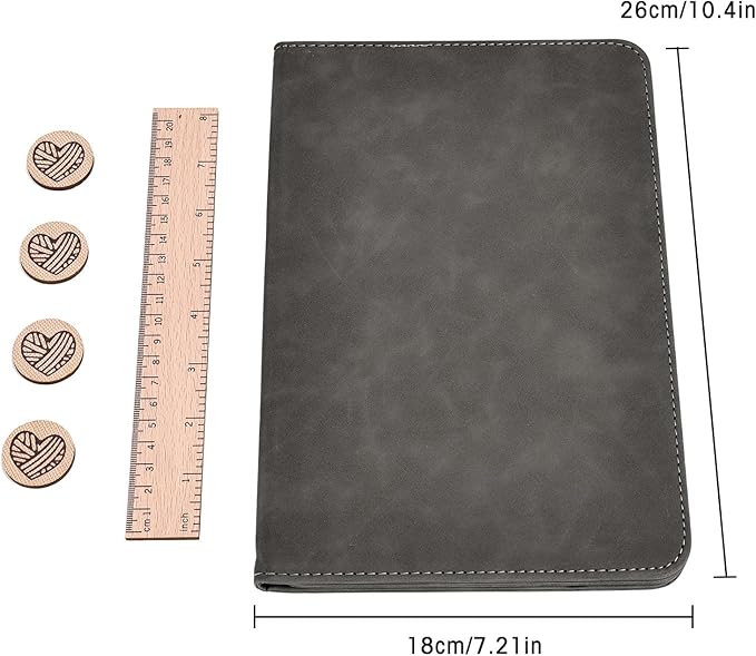 Earssa Knitting Pattern Holder,Knitting Chart Holder,Magnetic Crochet Knitting Chart Holder Knitting Accessories Foldable Knitting Chart Keeper with Ruler for Fixed Crochet Pattern (Grey)